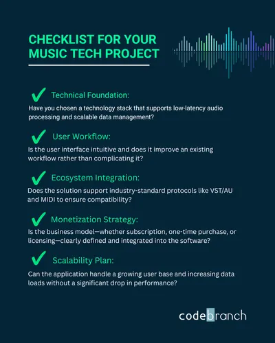 MusicTech Checklist