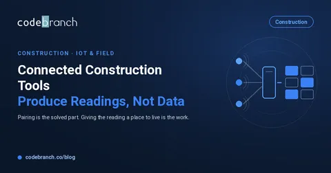Connected Construction Tools Produce Readings, Not Data
