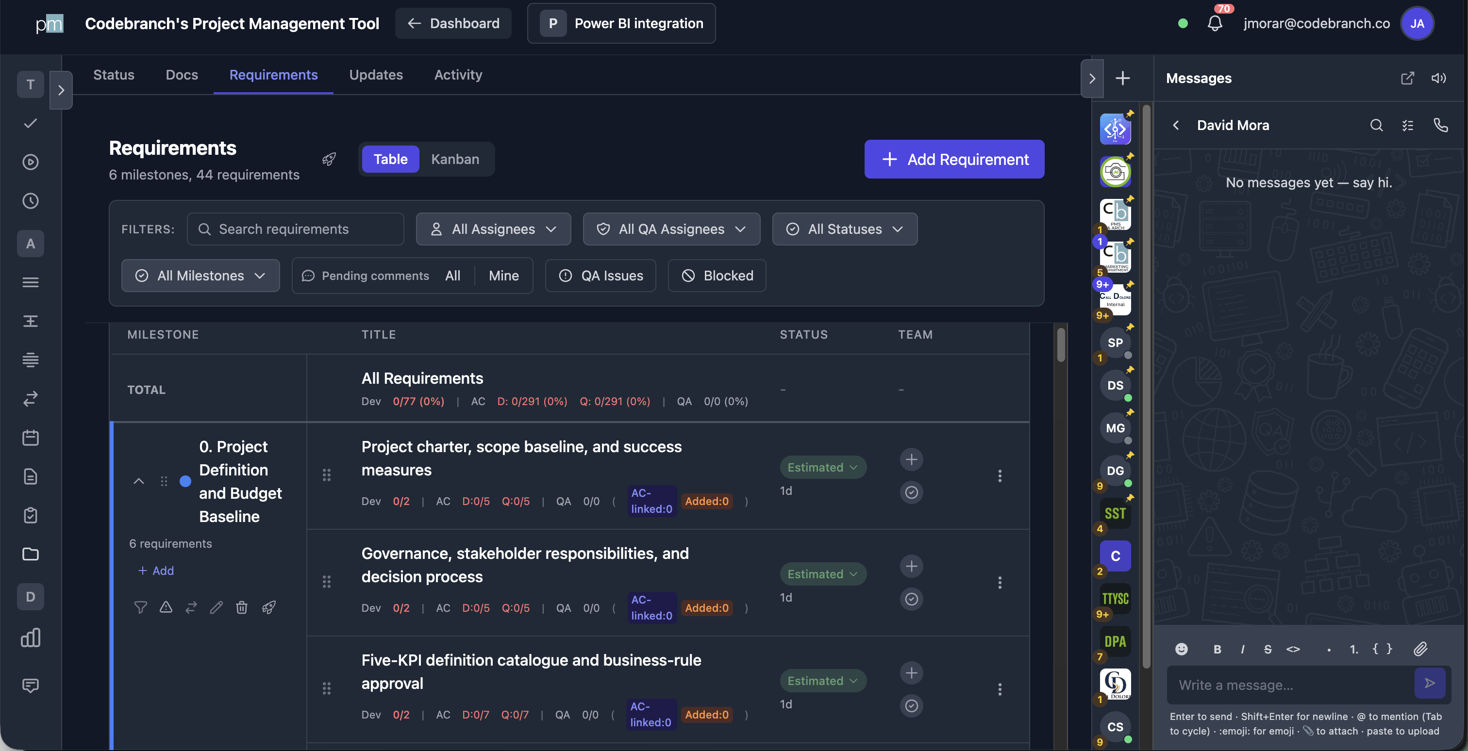 PM tool action item conversion